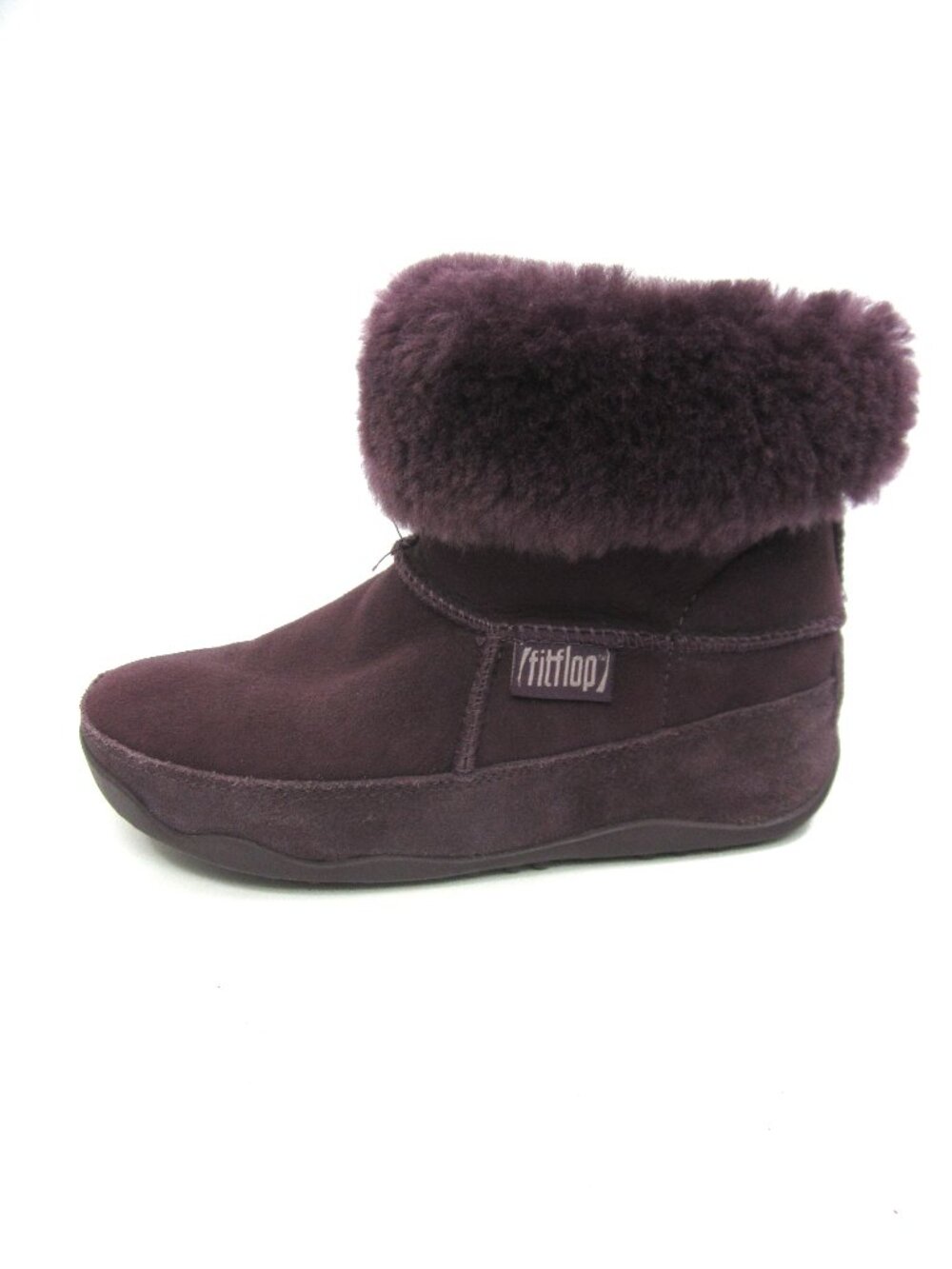 FitFlop Women's Size 6 Mukluk Shorty Shearling Lined Suede Ankle Boots Purple